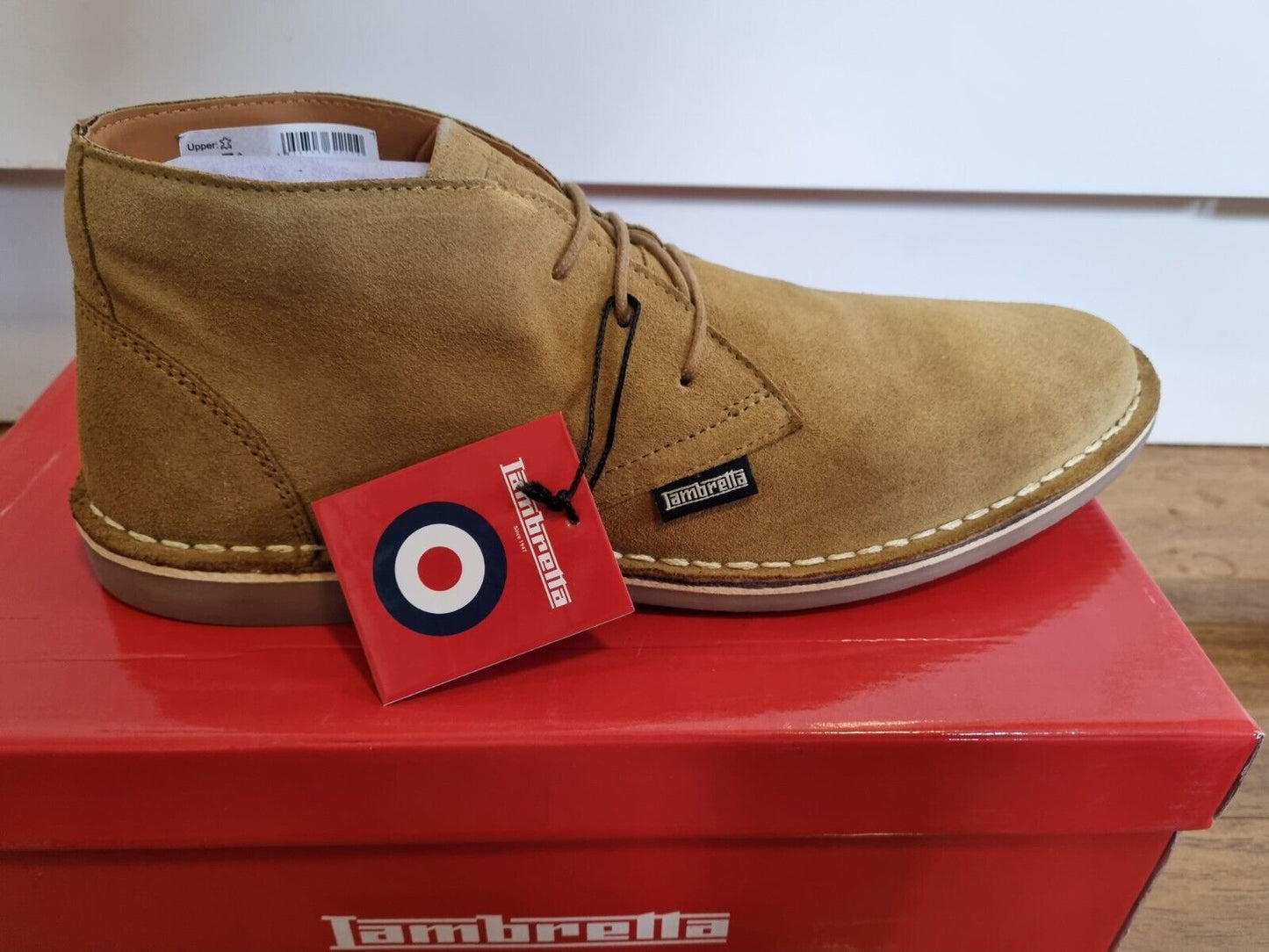 Desert Boot by Lambretta - Chiswick 3 Eye Boot – Sand Suede Leather (M194BS)