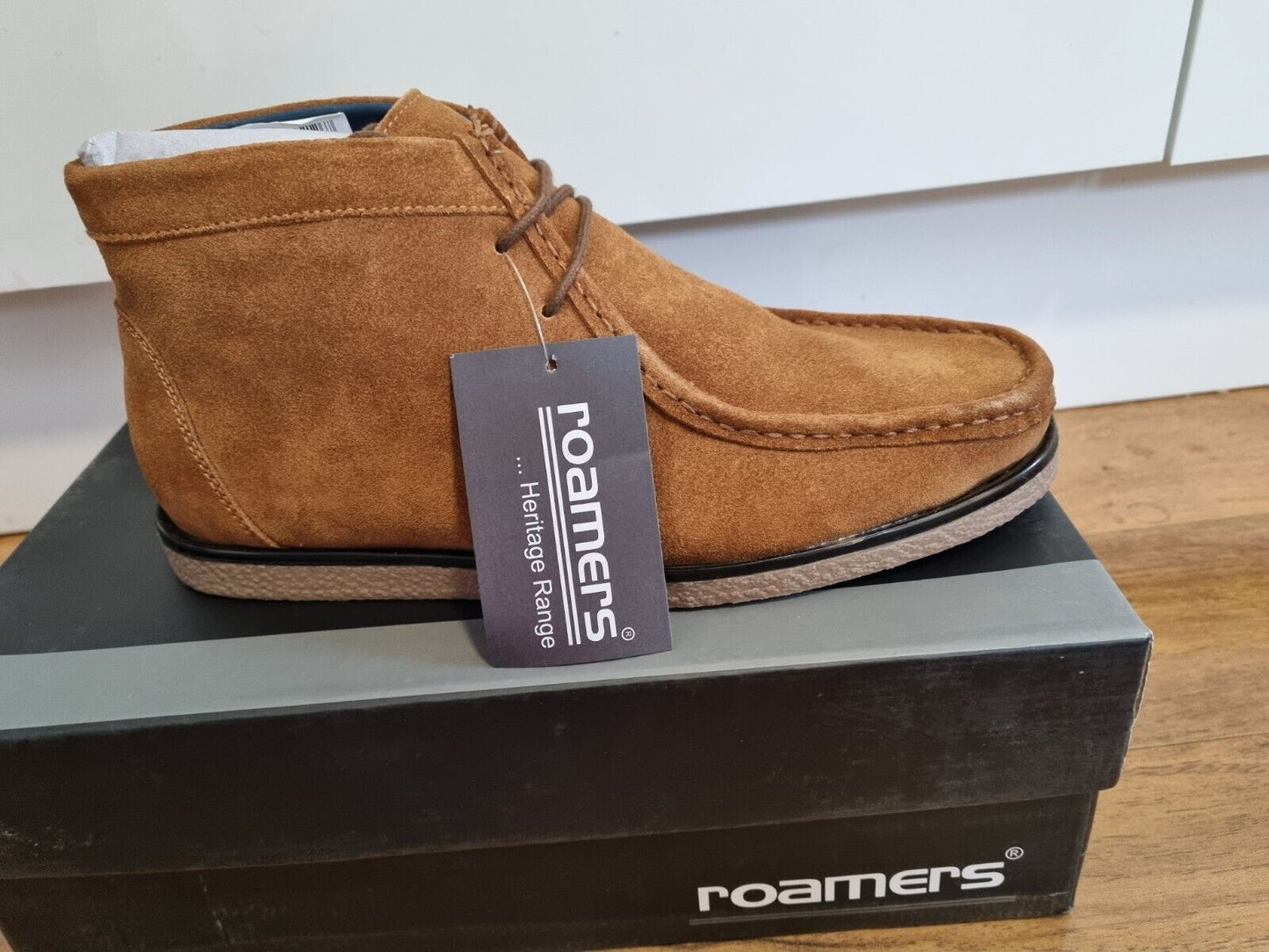 Desert Boot by Roamers - Apron Para Style - Tan Suede Leather (M192BS)