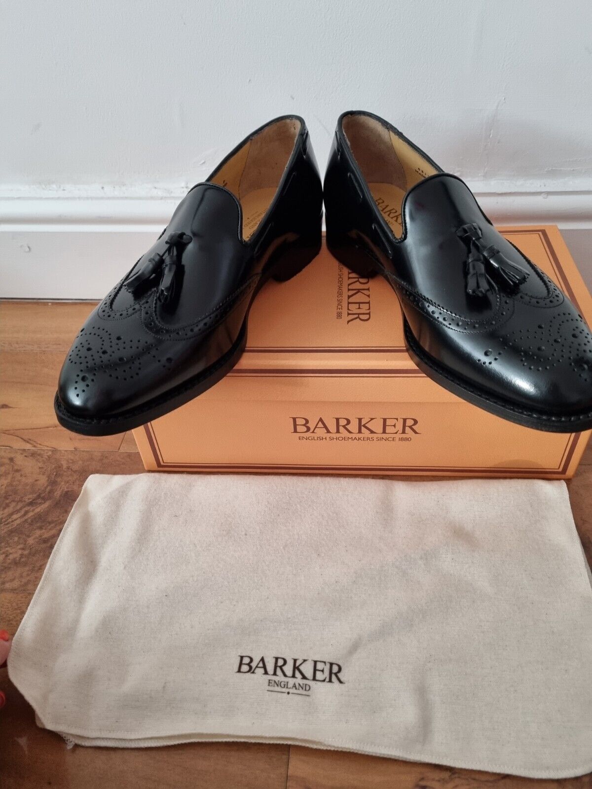 Barker - Clive - Hi-Shine Black Leather Loafer