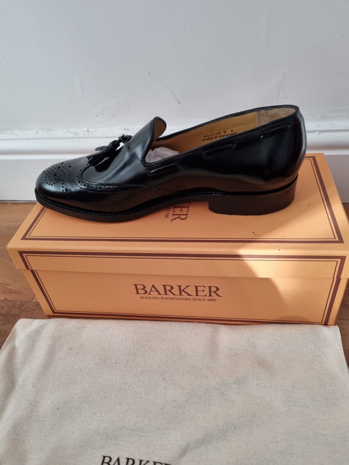 Barker - Clive - Hi-Shine Black Leather Loafer