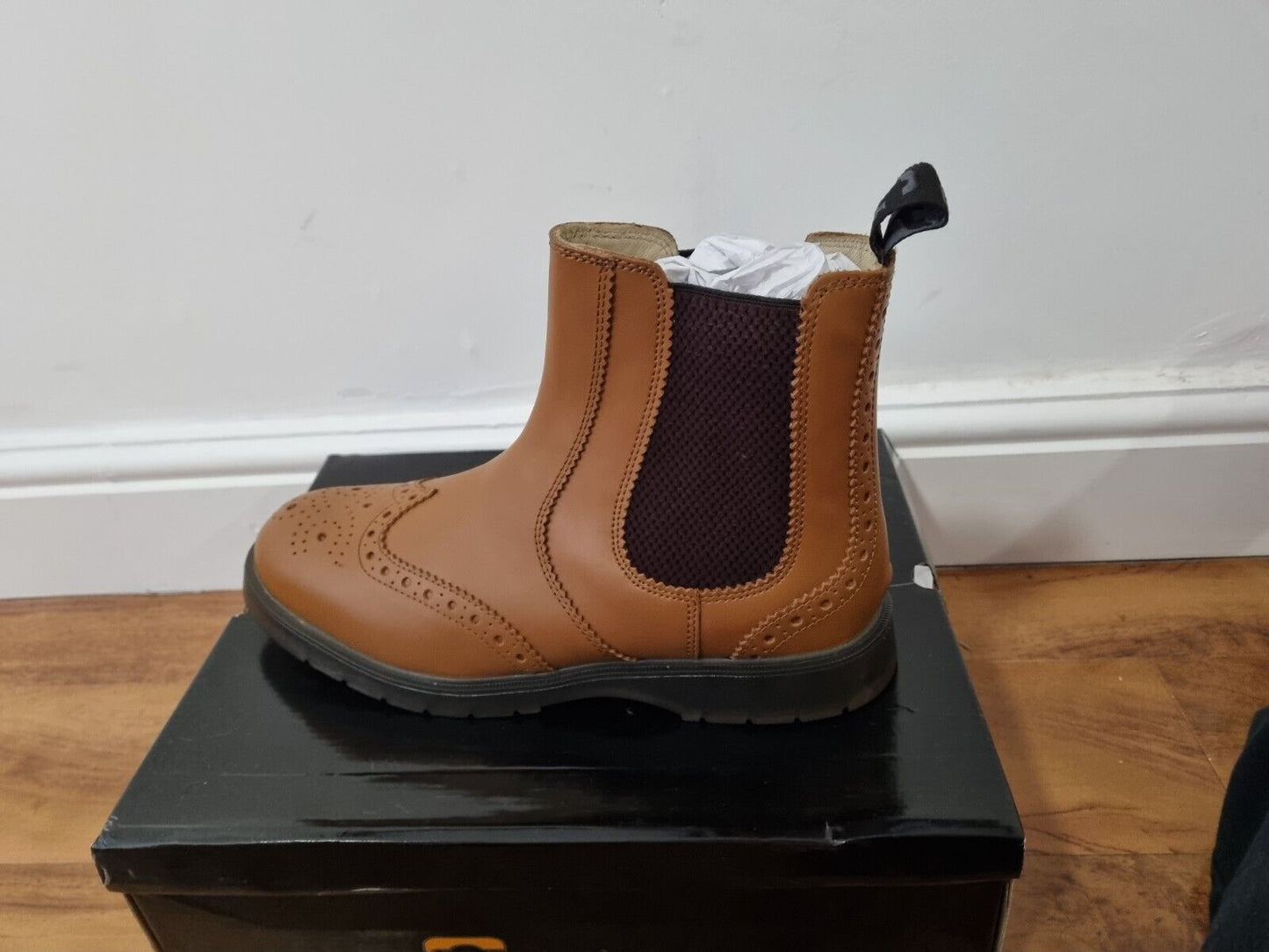 Chelsea Boot by Grafters - Tan Brogue Leather (M281BT)