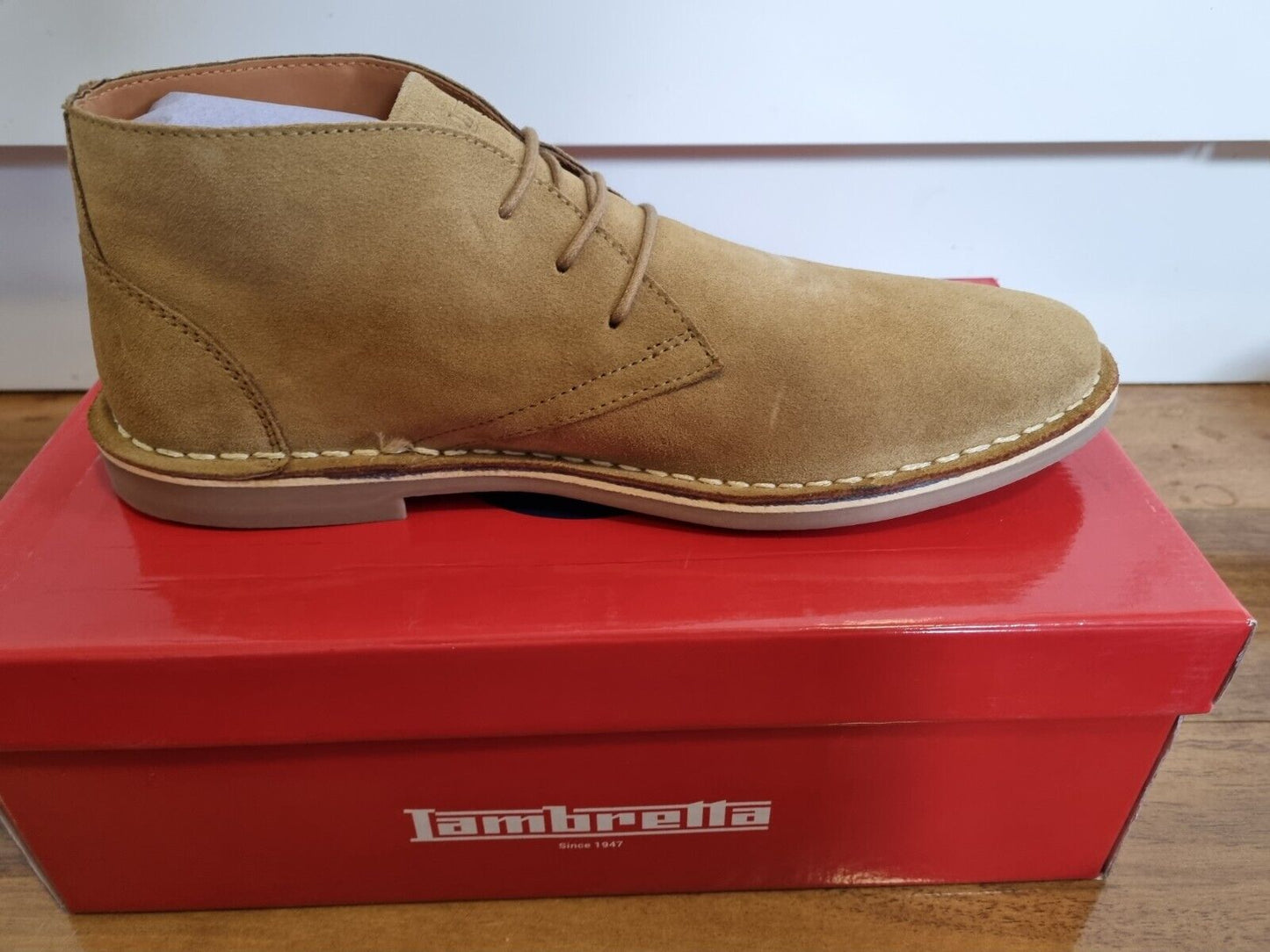 Desert Boot by Lambretta - Chiswick 3 Eye Boot – Sand Suede Leather (M194BS)