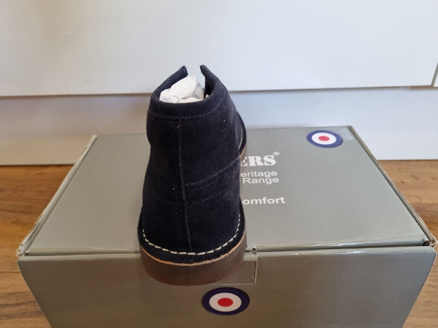 Monkey Boots by Grafters - Heritage Range – Navy Suede Leather (M430CS)