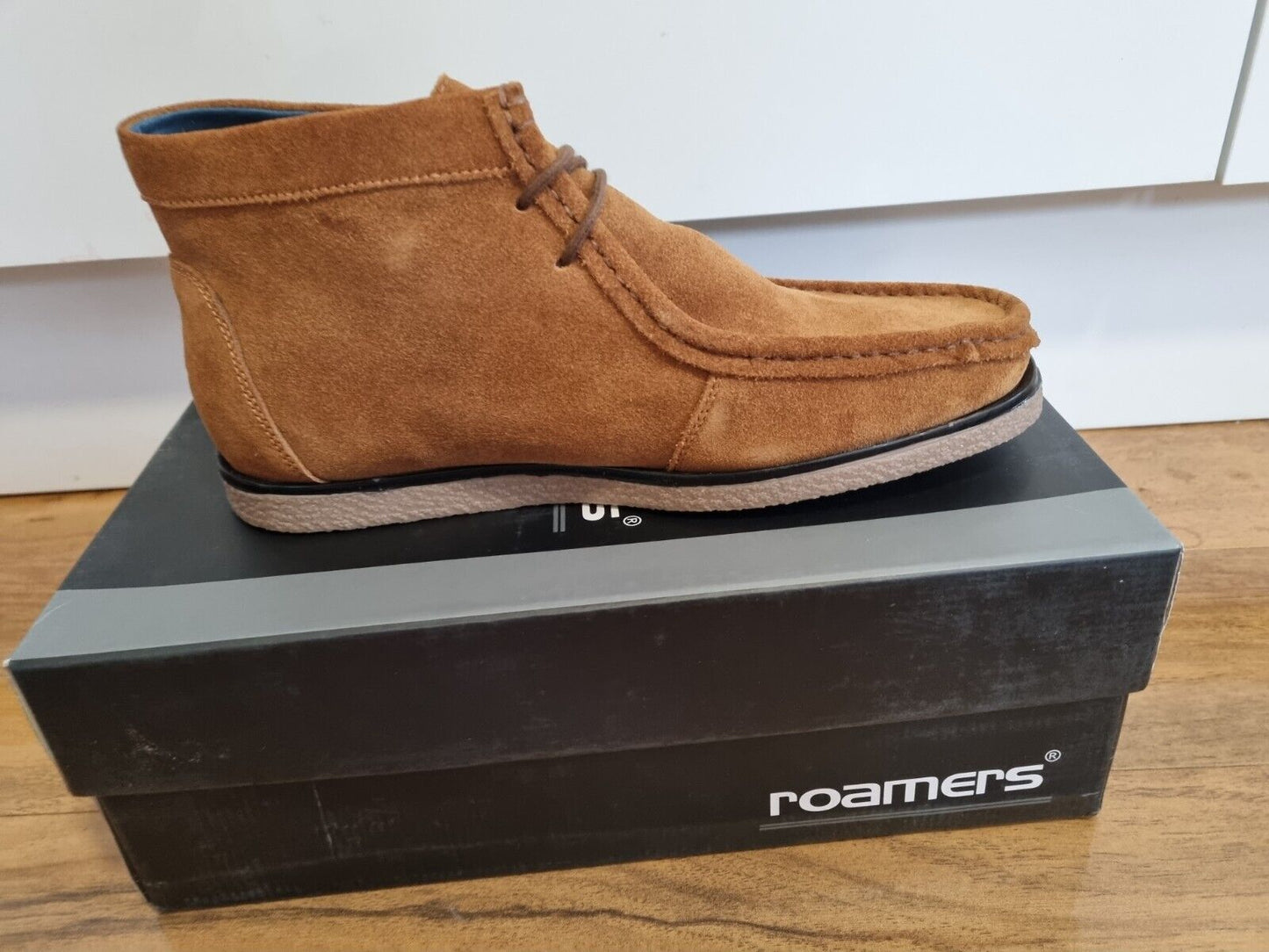 Desert Boot by Roamers - Apron Para Style - Tan Suede Leather (M192BS)